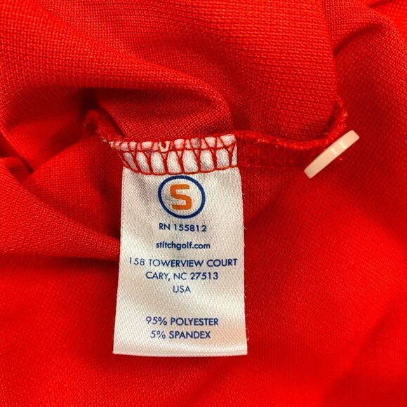 Stitch Golf Polo Shirt Mens Large Red Golfer 2018 US Mid Amateur Golfer Casual - Picture 10 of 13
